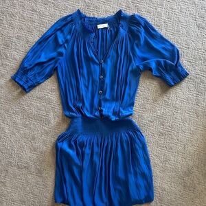 Ramy Brook Vibrant Blue Button-Up Dress